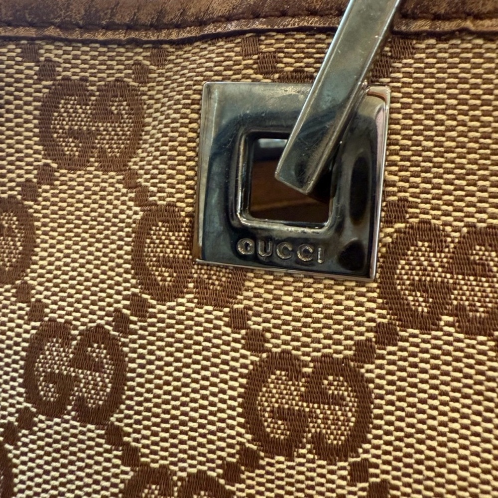 Gucci Beige Brown GG Canvas Tote - Picture 2 of 11